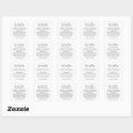Simple Black & White Packaging Product Ingredients Square Sticker | Zazzle