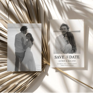  Simple Black & White Photo Save the Date
