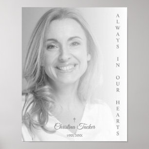 Simple Black & White Photo to Remember Loved Ones Poster