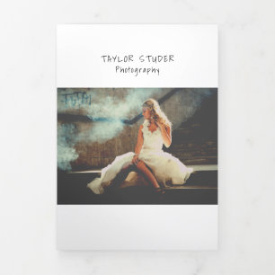 Simple Black White Photographer Brochure