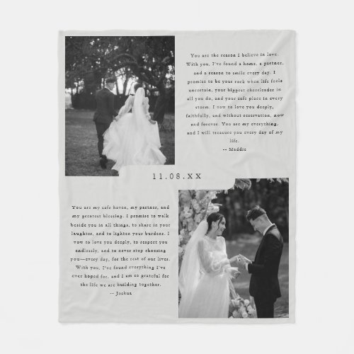 Simple Black & White Photos Custom Wedding Vows