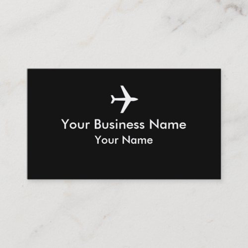 Simple black white plane business cards