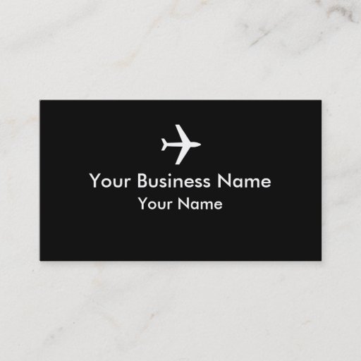 Customizable Simple black white plane business cards
