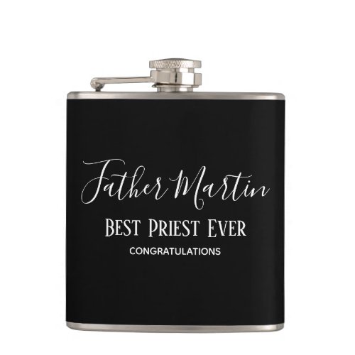 Simple Black White PRIEST PASTOR CLERGY Custom