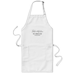 Simple Black White PRIEST PASTOR CLERGY Custom Long Apron