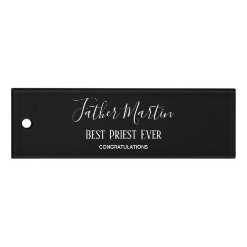 Simple Black White PRIEST PASTOR CLERGY Custom Ruler