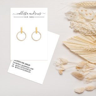 Custom Earring Cards 24 SIZES Jewelry Display Your Logo Personalized  Packaging Tags Label Display Necklace DS2000 