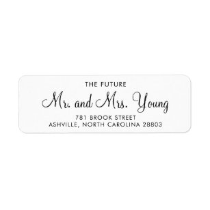 Future Mr and Mrs Return Address Labels, Soon to Be Mr and Mrs Wedding  Return Address Stickers, Just Engaged, Newly Engaged Avery 5160 Label 