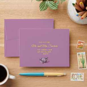 Simple Black White Script Wedding RSVP Envelope