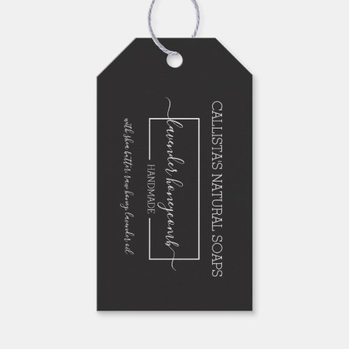 Simple Black White Soap Packaging Product Label