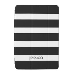 Simple Black &amp; White Stripes iPad Mini Cover