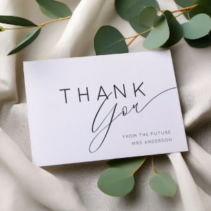 Simple Black & White Thank You Bridal Shower 