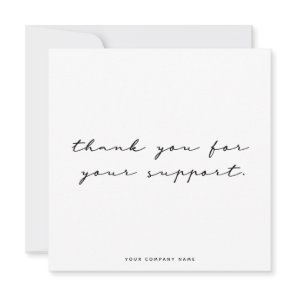Simple Black & White Thank You Business Card