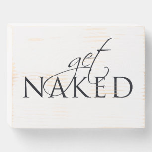 Simple Black White Typographic Funny Bathroom Sign