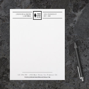Simple Black White Your Logo Letterhead