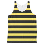 [ Thumbnail: Simple Black/Yellow Bee-Inspired Stripes Tank Top ]