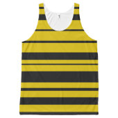 Simple Black, Yellow Bee-Like Stripes Tank Top (Front)