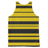 Simple Black, Yellow Bee-Like Stripes Tank Top (Back)