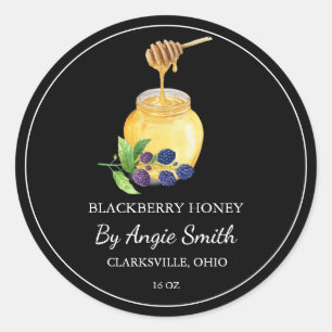 Simple Blackberry Infused Honey Label