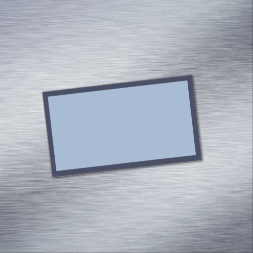 Simple Blank Light Blue with Dark Blue Border Business Card Magnet