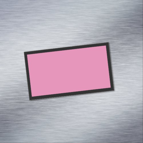 Simple Blank Pink and BlackBorder Business Card Magnet