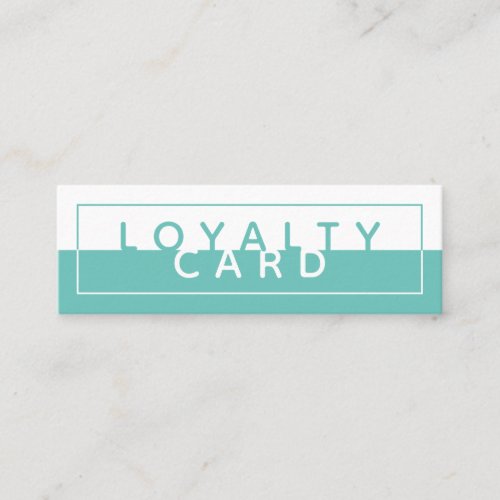 Simple Block Color Modern Reflection Mini Loyalty Card
