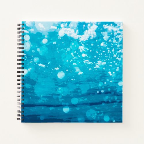 Simple Blue Abstract Underwater  Notebook