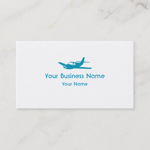 Simple blue airplane custom business cards