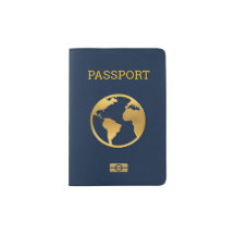 Simple Blue and Gold Personalized 