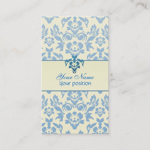 Customizable Simple Blue and White Business Cards