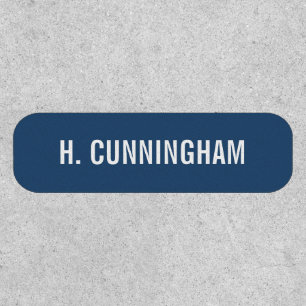 Simple Blue and White Name Patch