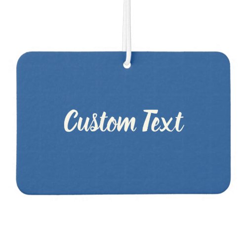 Simple Blue and White Script Text Template Air Freshener