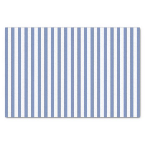 Simple Blue and White Stripes Geometric Pattern Tissue Paper