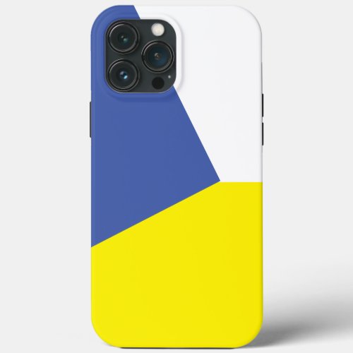 Simple blue and yellow geometric Color block iPhone 13 Pro Max Case