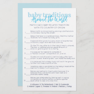Simple Blue Baby Traditions Baby Shower party game