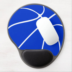 Simple Blue Basketball Cushioned Mouse Pad