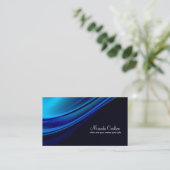 simple blue business card (Standing Front)