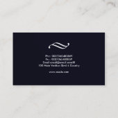simple blue business card (Back)