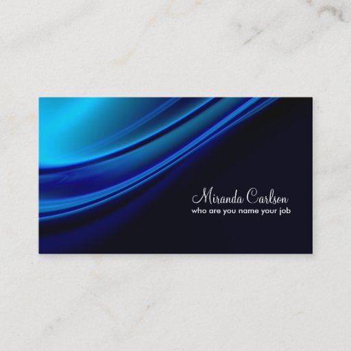 Customizable simple blue business card