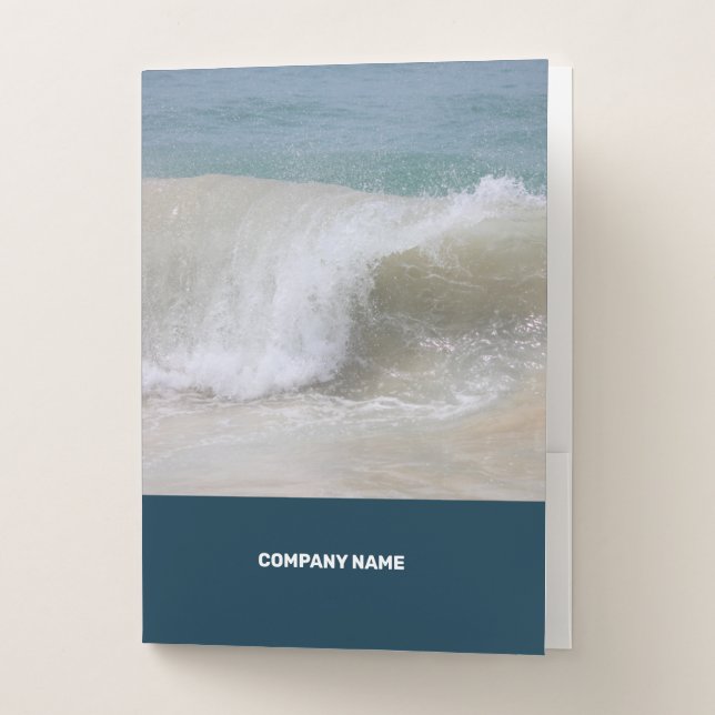 Simple Blue Corporate Flat Pocket Folder (Front)