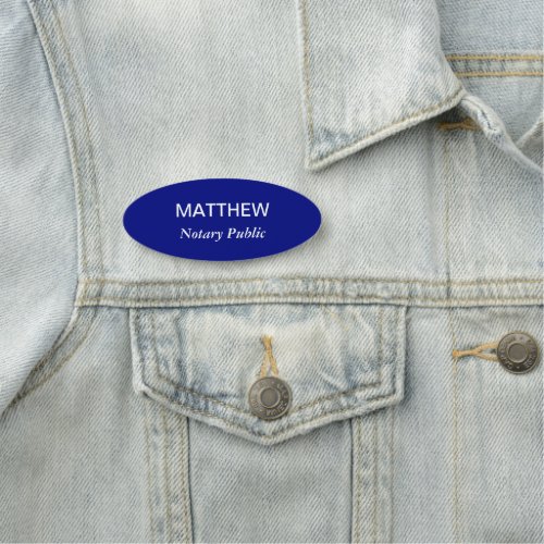 Simple Blue Custom Name Tag