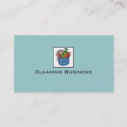 Customizable Simple blue customizable cleaning business cards