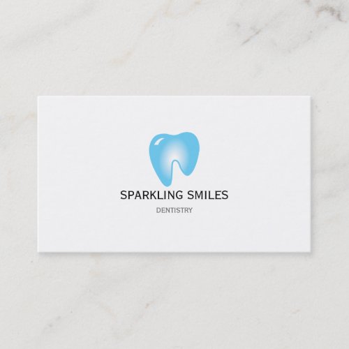 Simple Blue Dentist Business Card