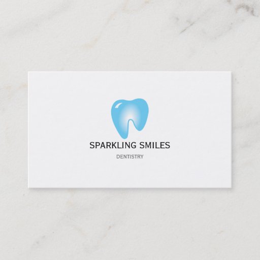 Customizable Simple Blue Dentist Business Card
