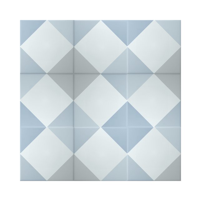 Simple Blue Diamond Square Geometric Pattern Ceramic Tile (blue gray geometric square diamonds ceramic tiles)