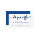 Simple Blue Diaper Raffle | Cerulean Baby Shower