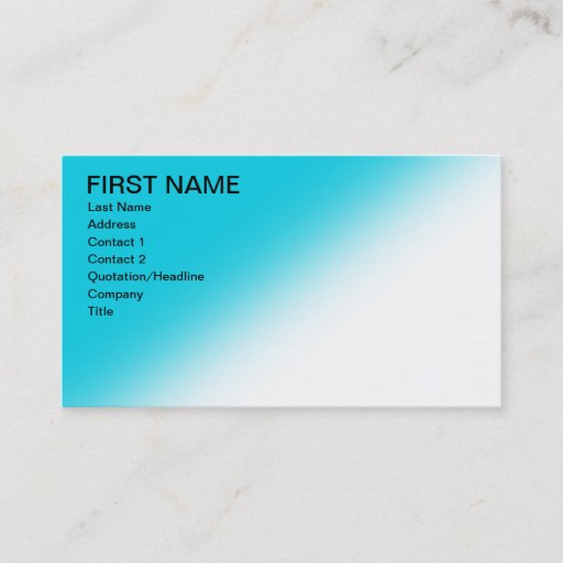 Customizable Simple Blue Fade Business Cards