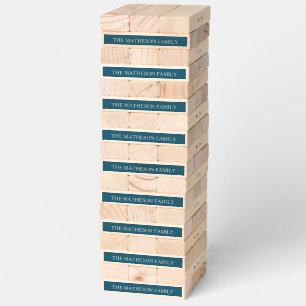 Simple Blue Family Outdoor Topple Tower