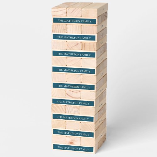 Simple Blue Family Outdoor Topple Tower