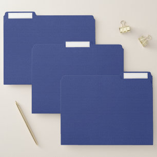Simple Blue Faux Leather File Folder